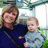 Katherine Murphy and her son, Finn, enjoyed looking at the many nice plants at the Highland Greenhouse.