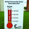 The Renovation Goal Sign at the Canton Community Center now indicates the USDA Rural Development Grant.