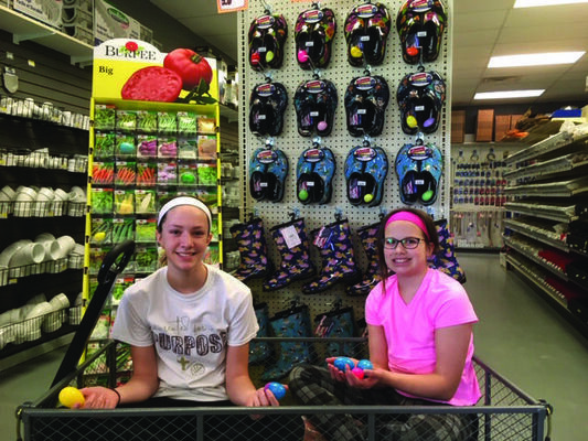 Macy and Isabella Hamlin have many eggs hidden at Hamlin-Davis Hardware in Lewistown. Hours for the business are Monday through Friday 8 a.m. to 5 p.m and Saturday open from 8 a.m. to noon.