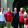 Jules DeCoster with his family, three of whom graduated from college this spring.
