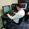 Culver-Stockton student and esports athlete, Kevin Figge, plays a popular video game in esports called League of Legends. (Photo by Austin Will)
