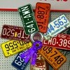An interesting way to display old license plates.
