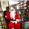 Brighton Johnson is all smiles during his visit with Santa because he knows he has been good all year.