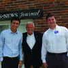 John Brunner, candidate for Governor of Missouri, and staffers Noah Brandt and Sam Saffa visited LaGrange on July 25.