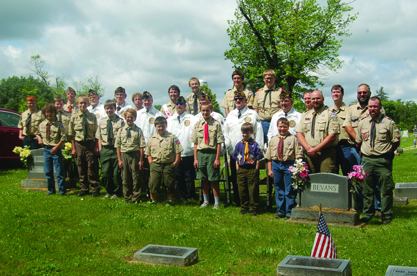 The Boy Scouts and Cub Scouts of Lewis County during the annual Memorial Day Service held in Canton.