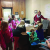 Deanne Whiston talks with girl scout about her role as Commissioner.
