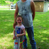 Adalyn Tarpin won for catching the smallest fish. She is pictured with her dad Tyler