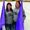 Highland Senior Color Guard members honored on senior night held at the last home football game of the season on Oct. 16 were Karyann Cox, Samantha Lay.