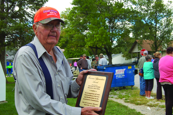 Delmar Klataske was honored at Lewistown Appreciation Day for his service and dedication to the community.