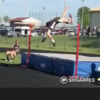 Tommy Job during his personal best record of six feet two inches in the high jump. Headline: Job ranked Top in Nation