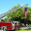 Canton Fire Department displayed a huge flag at the Relay for Life.