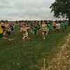The Highland Junior High Cross Country team recently competed in Liberty. Highland's Caedon Brownell, Mason Burchett, and CJ Bell are shown at the beginning of the race.