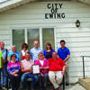 Cheryl Elliot, Ewing Mayor Dean Wagy and City Clerk Cheryl Thrower (seated middle) and engineer Mark Bross, along with members of USDA Rural Development and other officials at the announcement of a Water and Waste Loan for the City of Ewing. Also pictured are (back standing)  D.J. Lewis and Simon Thrower.