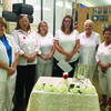 Cutline: Auxiliary members participating in the district memorial service are (l-r) Linda Schmitz of Lewistown; CeCe Spink of Callao, Brandi Lionberger of Hannibal; Erica Higgins of Palmyra,; Linda Maddox of Callao Unit and Victoria Ornelas of Hannibal.  Not pictured was Juanita Turnbough of Paris